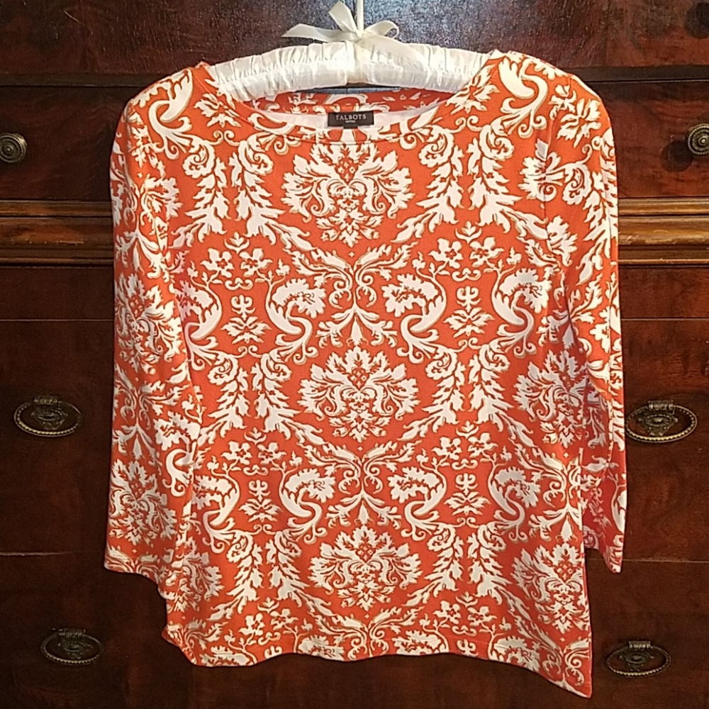 Talbots 3/4 length petite top